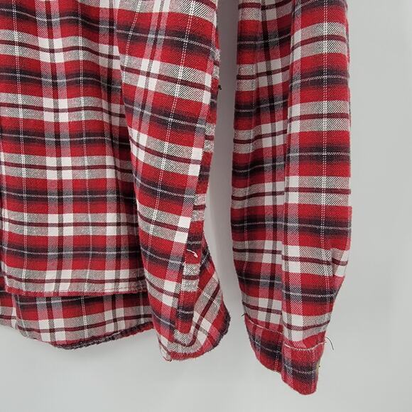 Zara Girls Plaid Flannel Embroidered Button Down Shirt Size 13/14 - Picture 5 of 9
